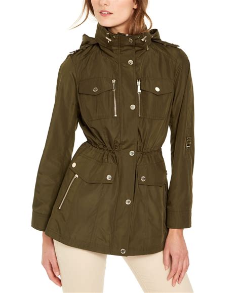 are michael kors down jackets waterproof|michael kors anorak rain jacket.